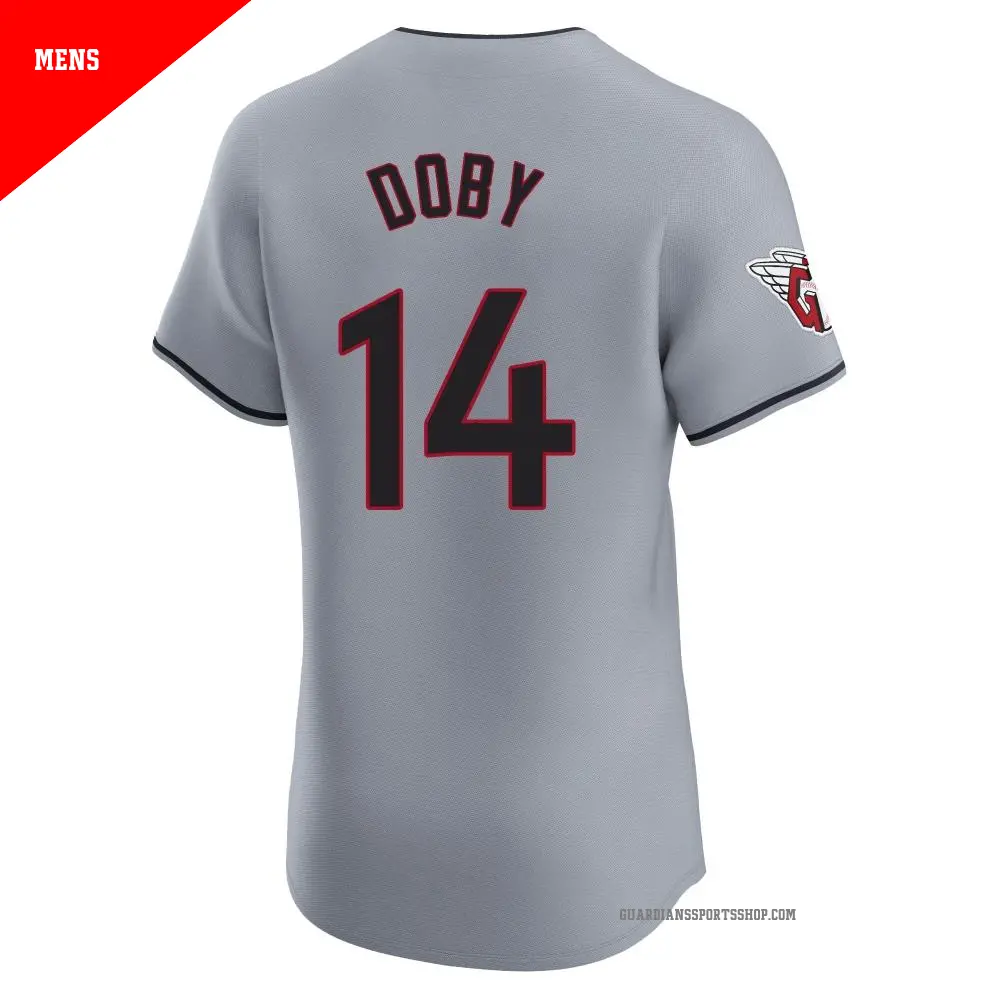 Men s 14 Larry Doby Cleveland Guardians Gray Elite Road Jersey